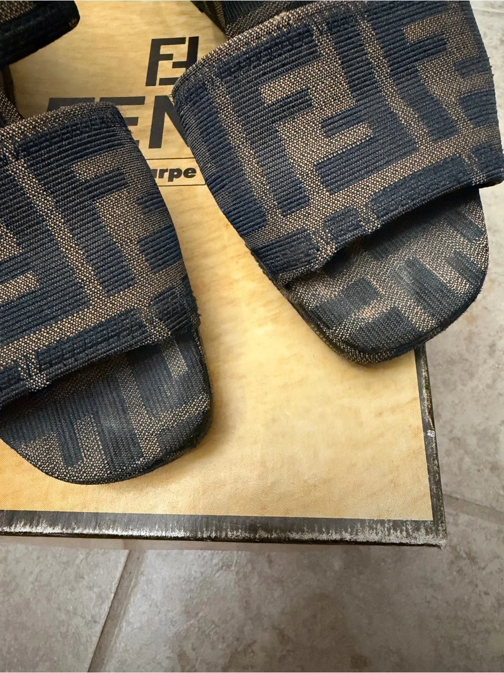 Fendi Zucca Wedge Heels Size 6.5